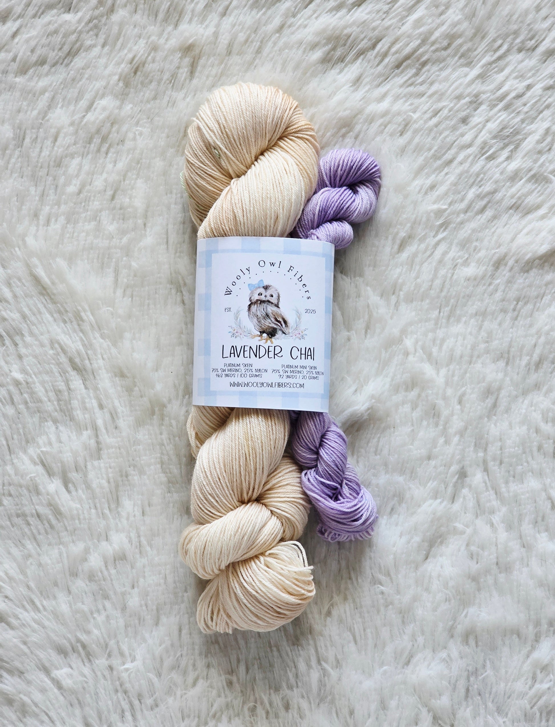 Lavender Chai Sock Kit Wooly Owl Fibers