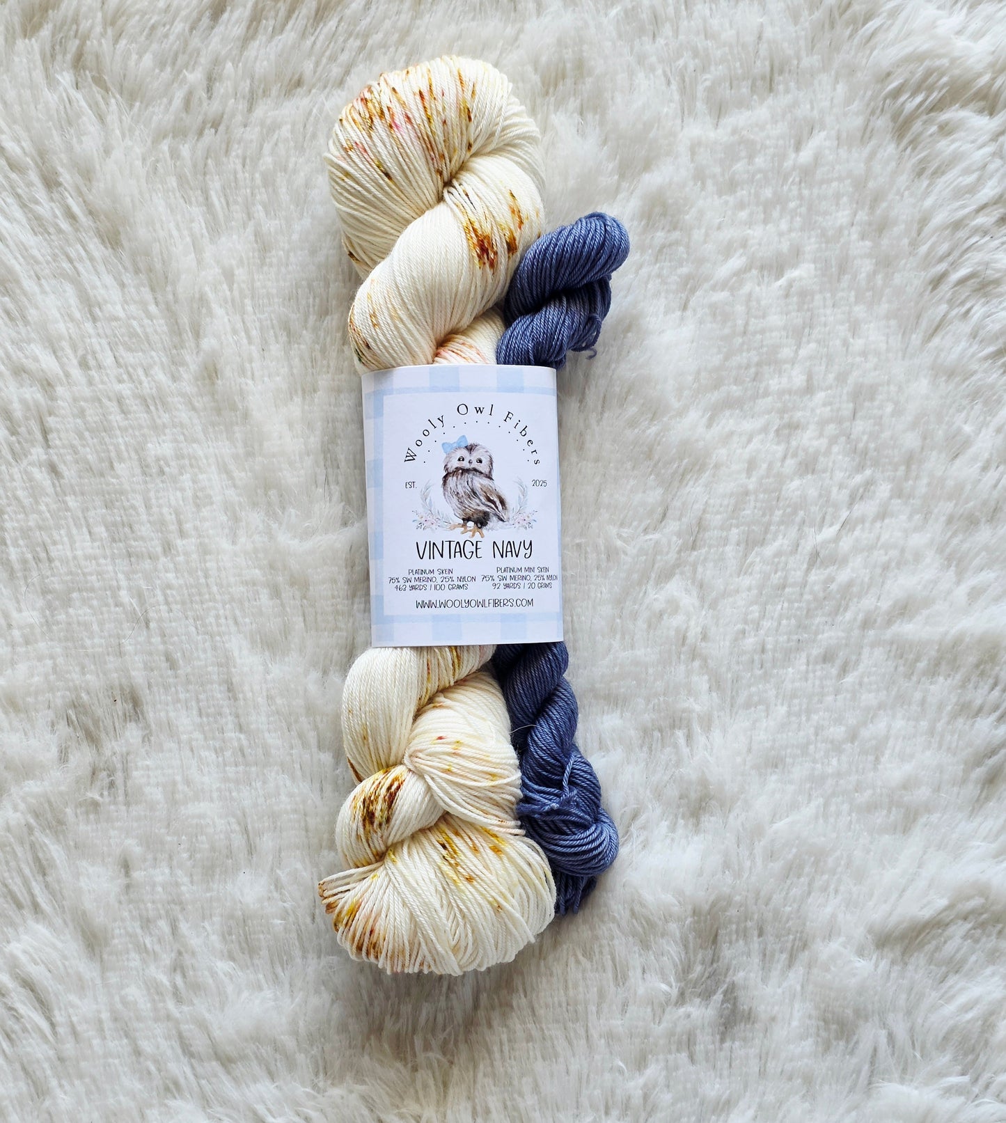 Vintage Navy Sock Kit Wooly Owl Fibers