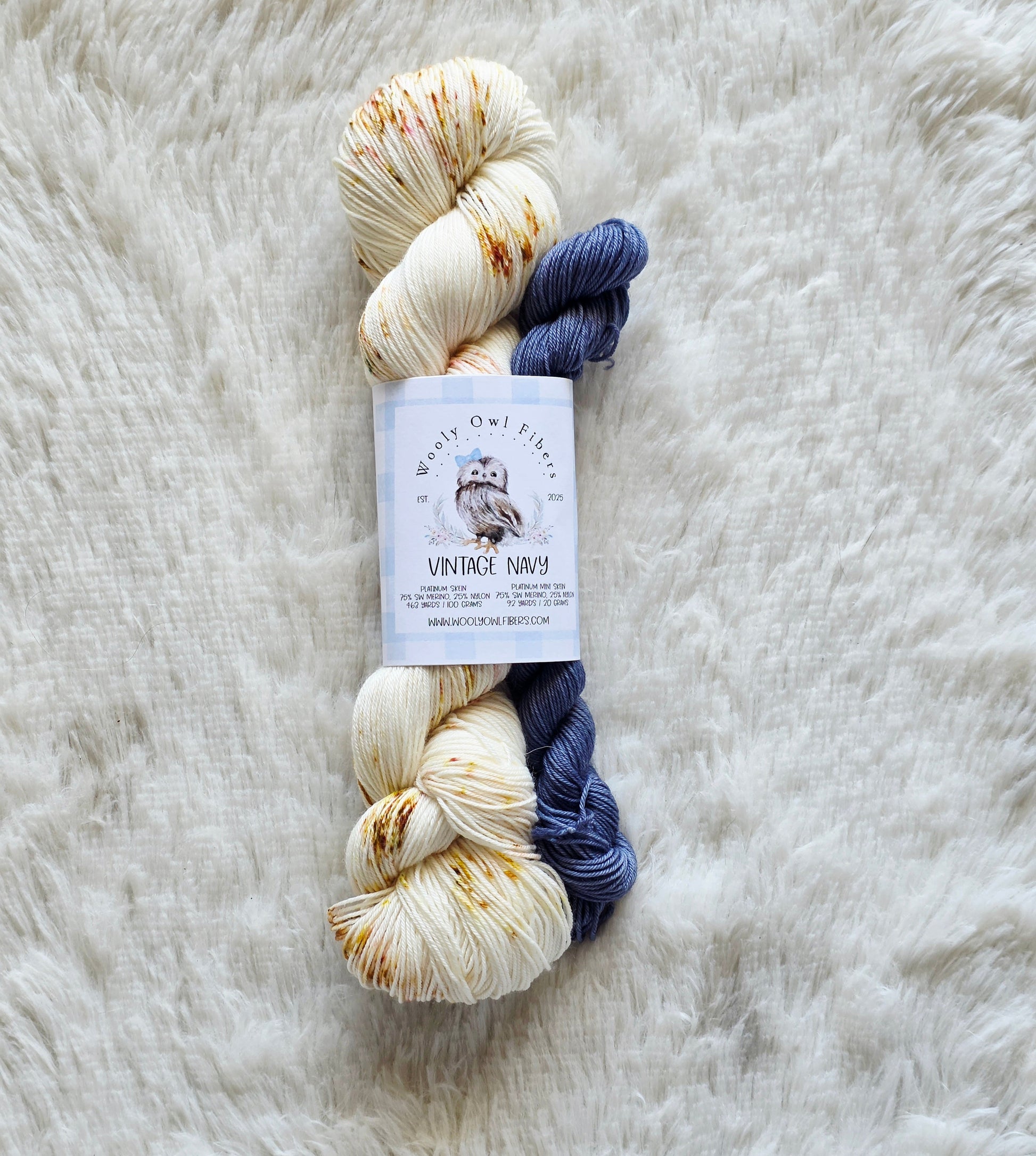 Vintage Navy Sock Kit Wooly Owl Fibers