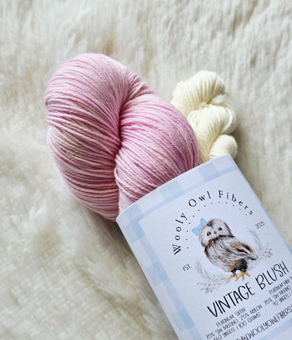 Vintage Blush Sock Kit Wooly Owl Fibers