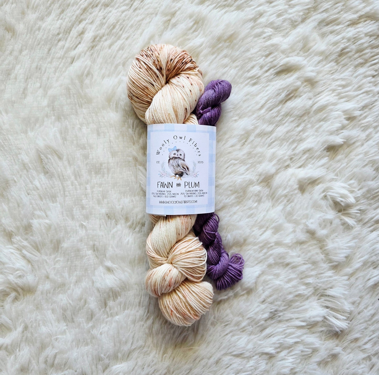 Fawn & Plum Sock Kit Wooly Owl Fibers
