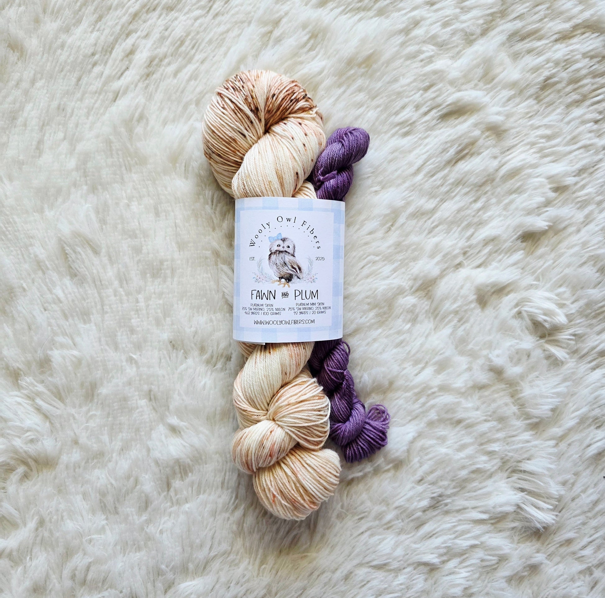 Fawn & Plum Sock Kit Wooly Owl Fibers