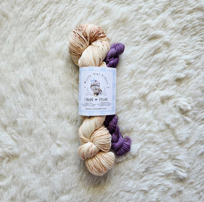 Fawn & Plum Sock Kit Wooly Owl Fibers