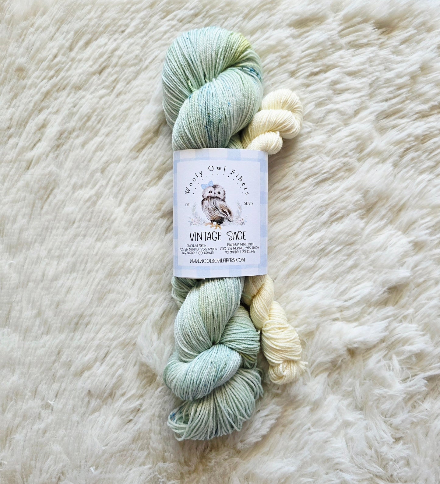 Vintage Sage Sock Kit Wooly Owl Fibers