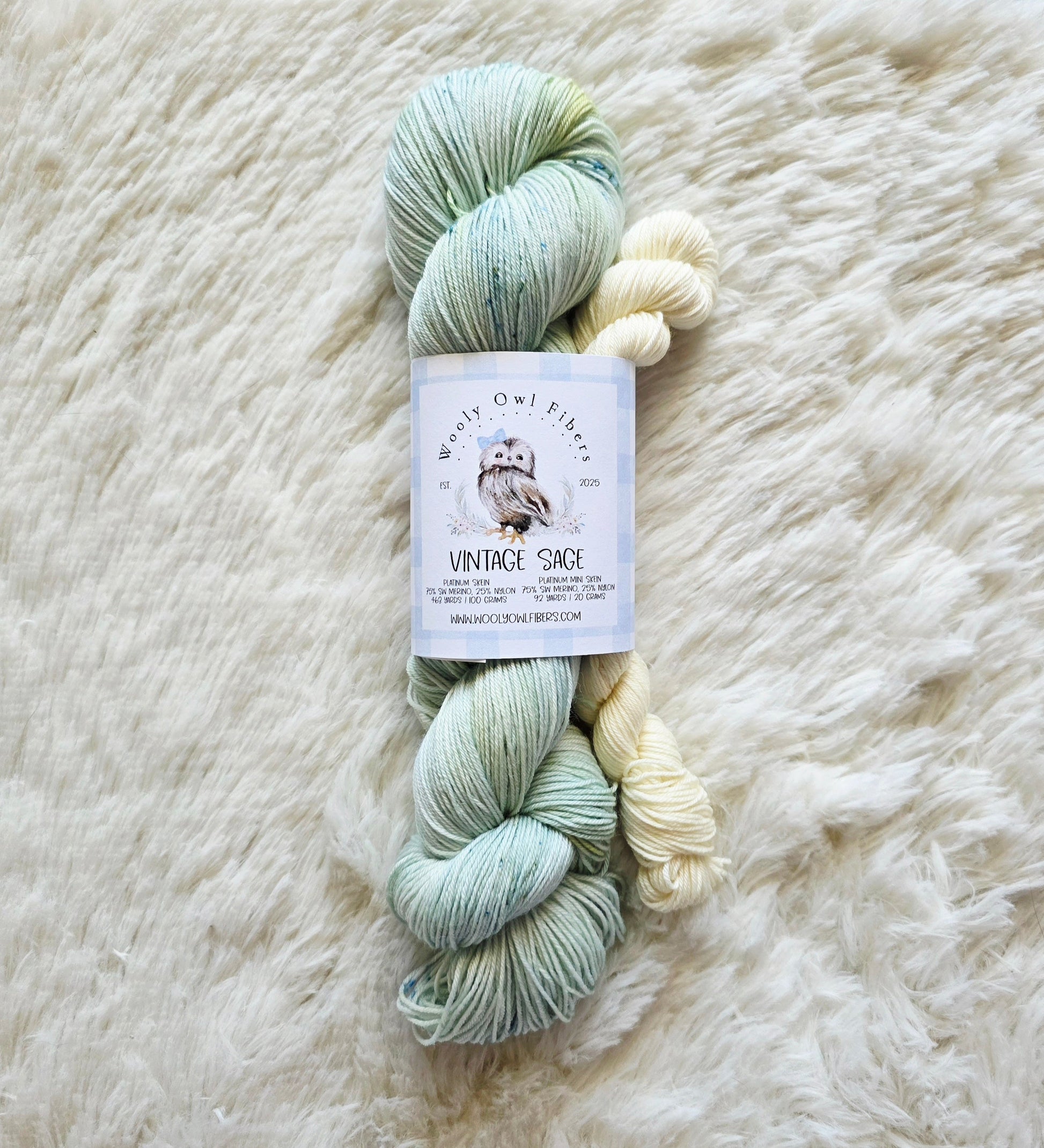Vintage Sage Sock Kit Wooly Owl Fibers