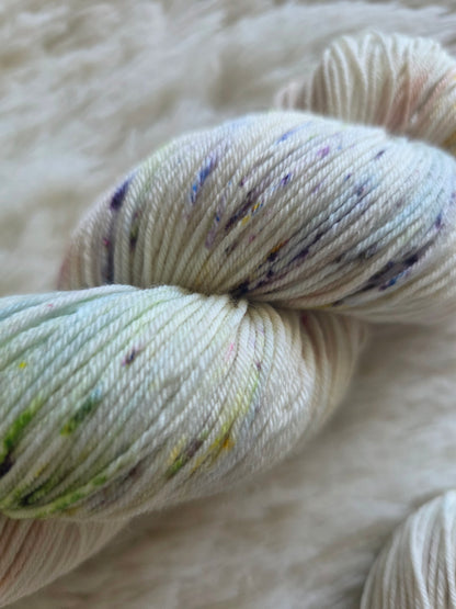 Bunny Among the Flowers Sock Yarn