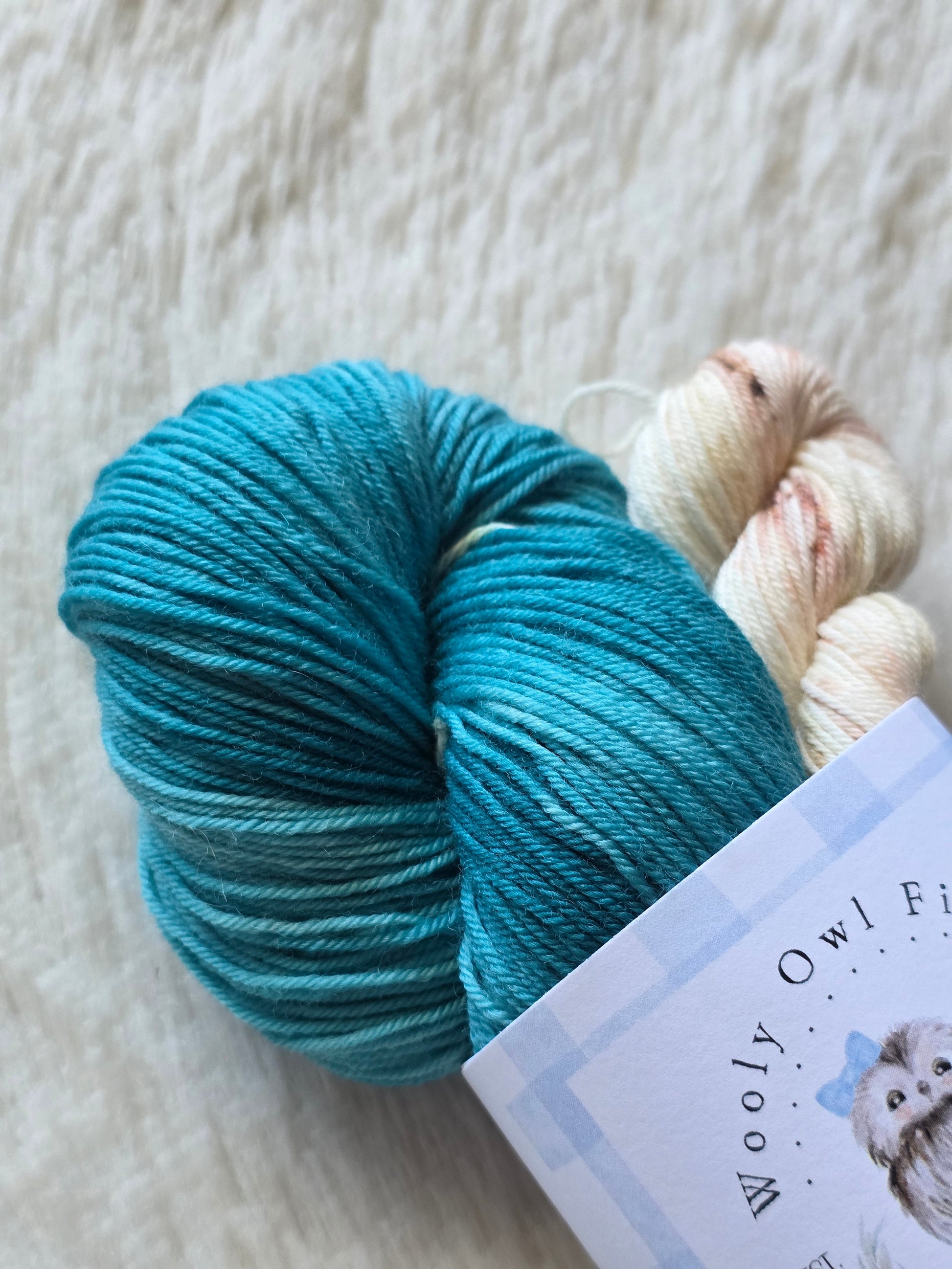 Vintage Teal Sock Kit Wooly Owl Fibers