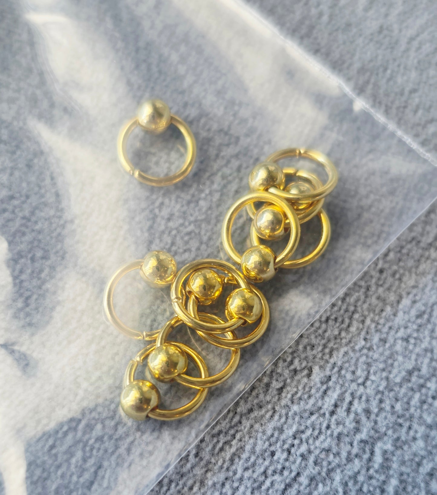 Gold Stitch Markers (set of 10) Wooly Owl Fibers