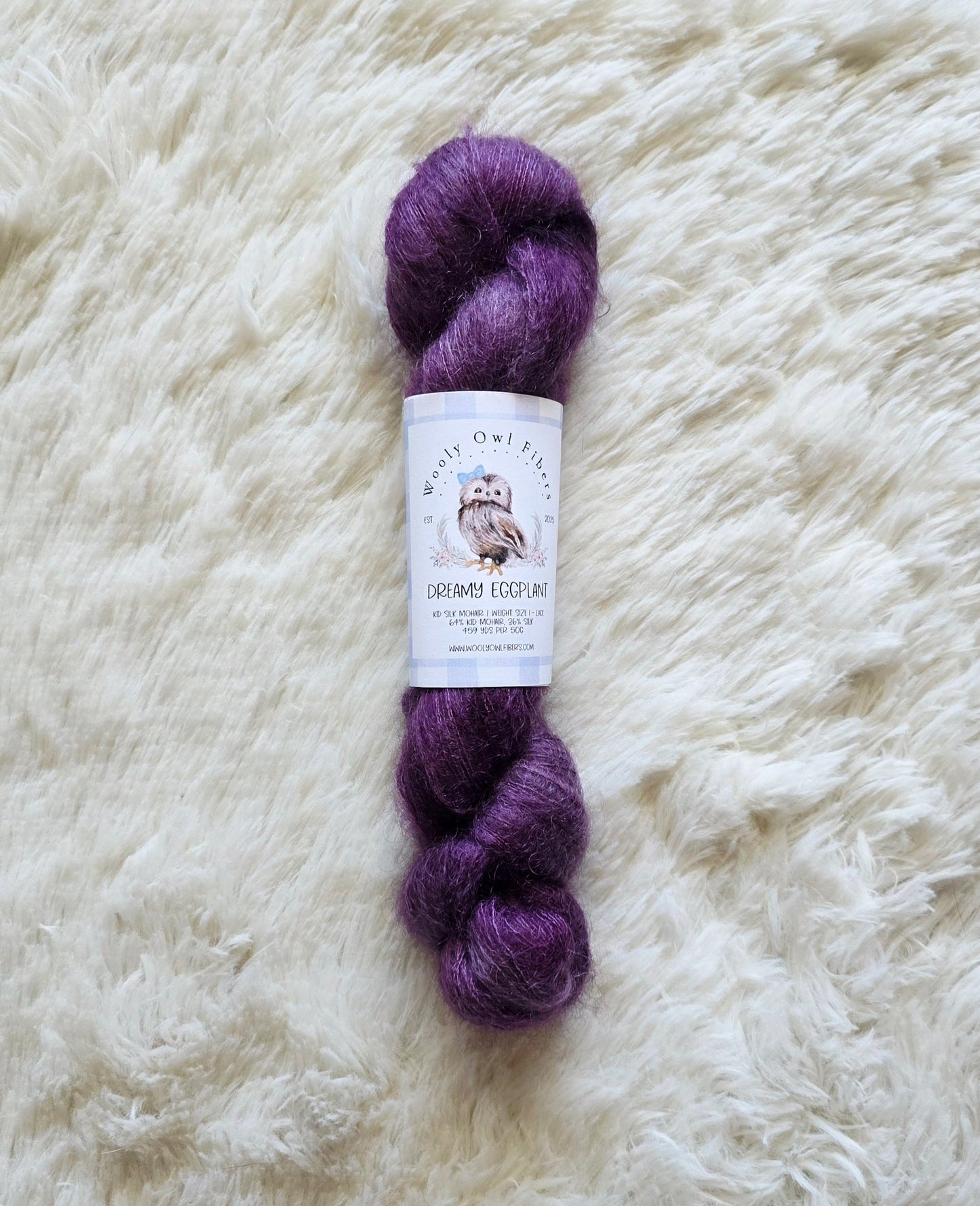 Dreamy Eggplant Wooly Owl Fibers