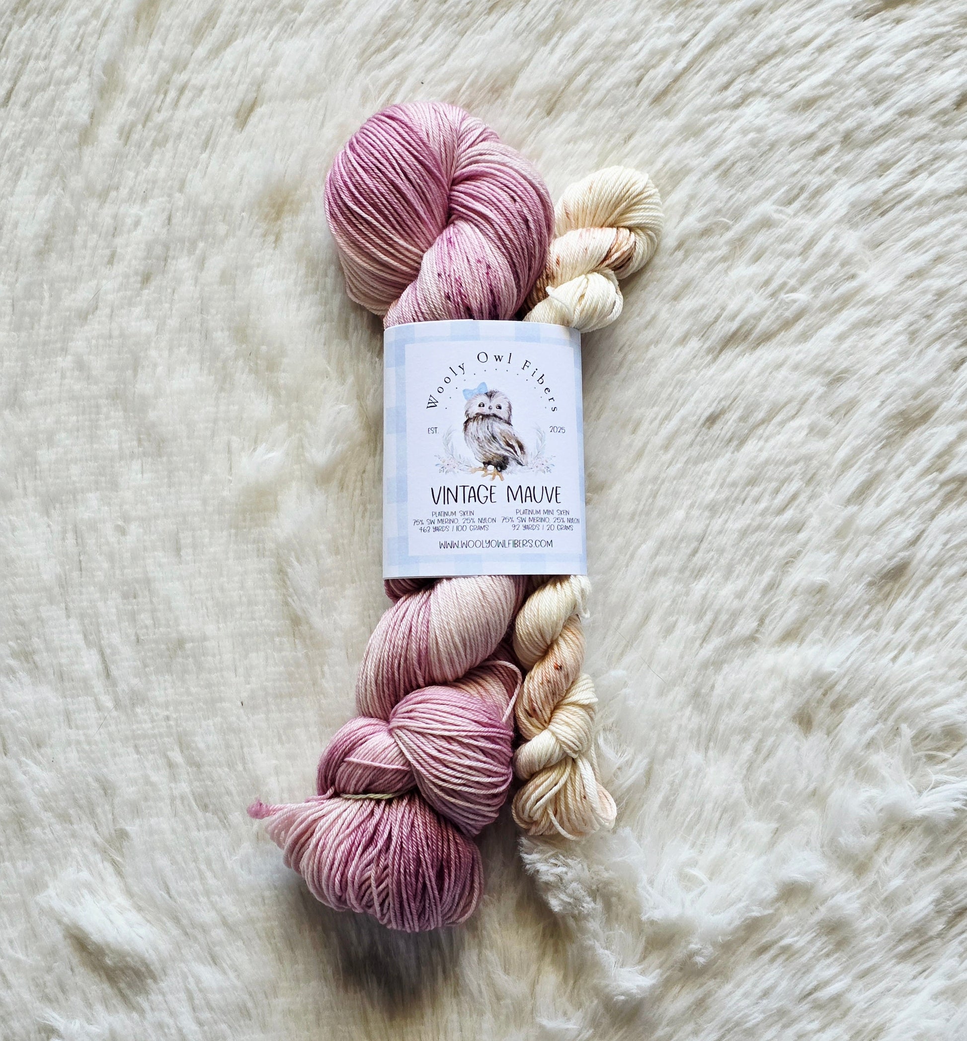 Vintage Mauve Sock Kit Wooly Owl Fibers