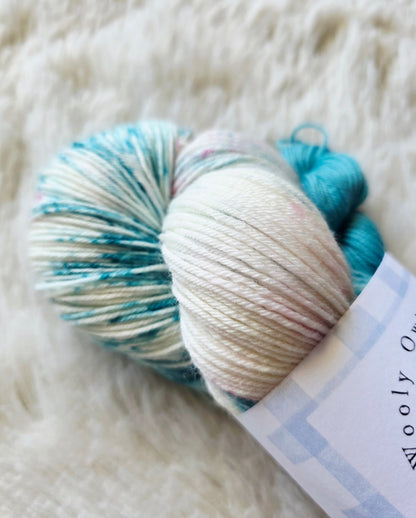 Teal & Pink Sock Kit Wooly Owl Fibers