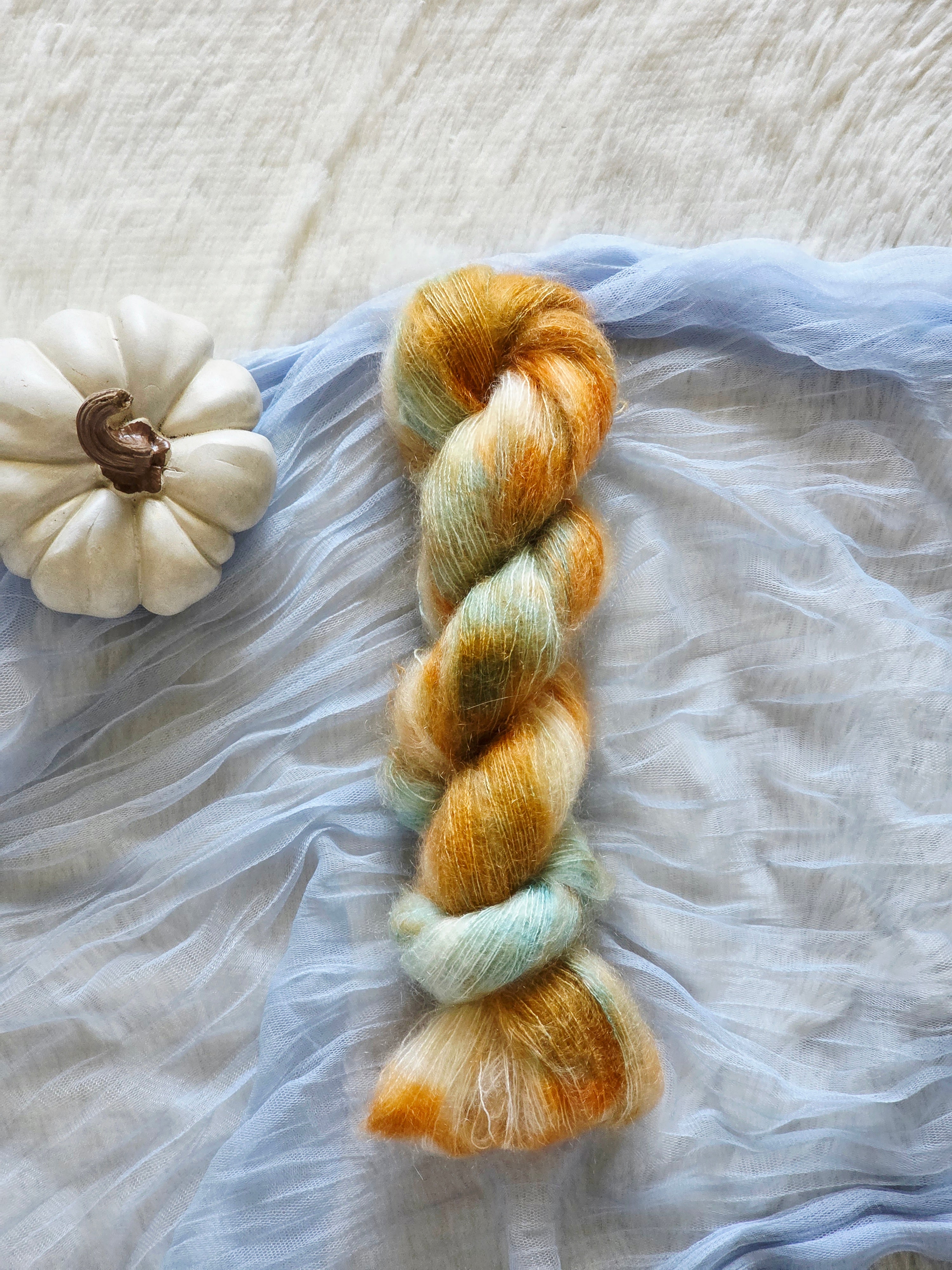 Harvest Truck — Hand-Dyed Kid Silk Mohair Lace Yarn | Wooly Owl Fibers