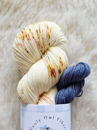 Vintage Navy Sock Kit Wooly Owl Fibers