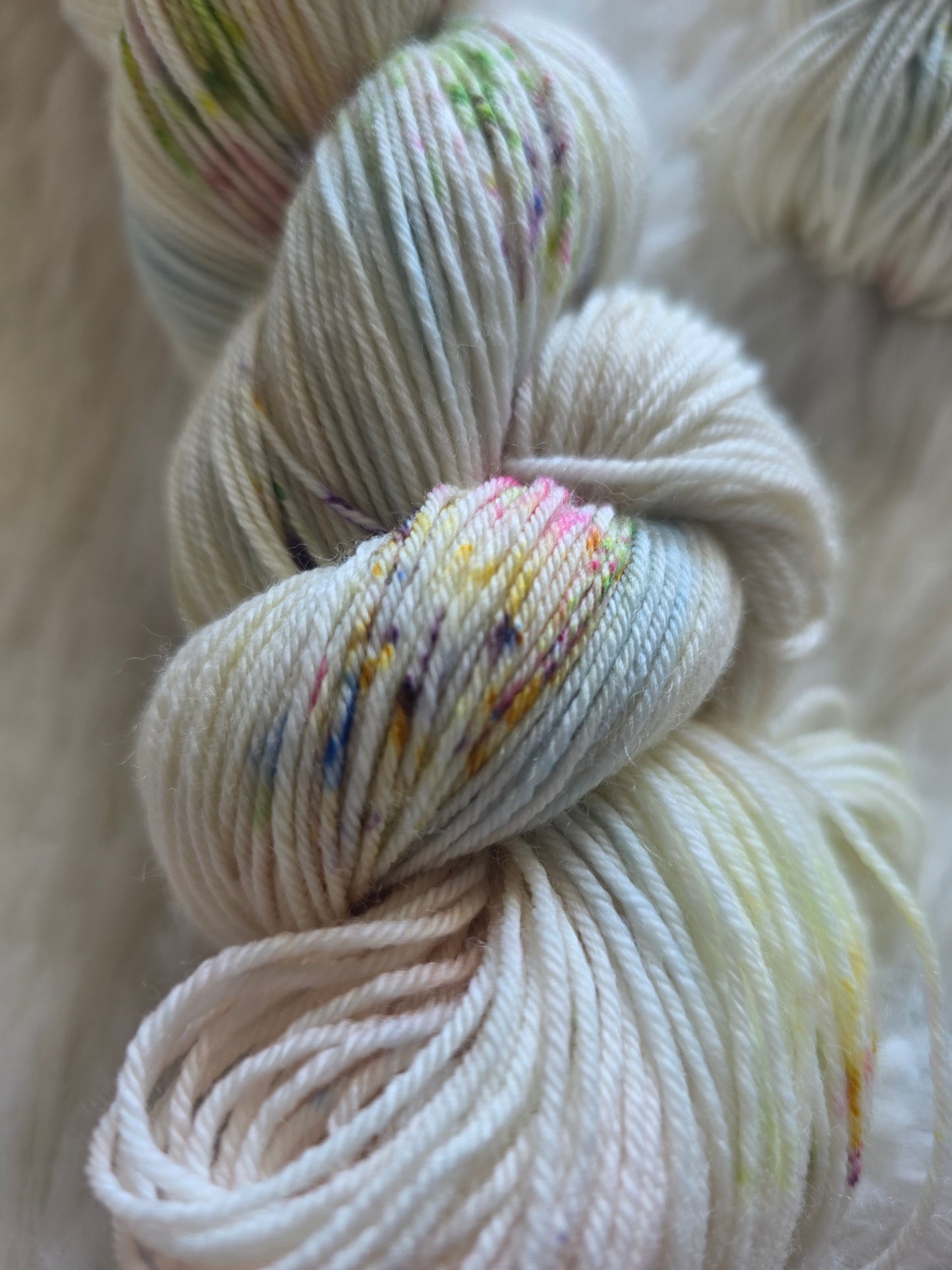 Bunny Among the Flowers Sock Yarn