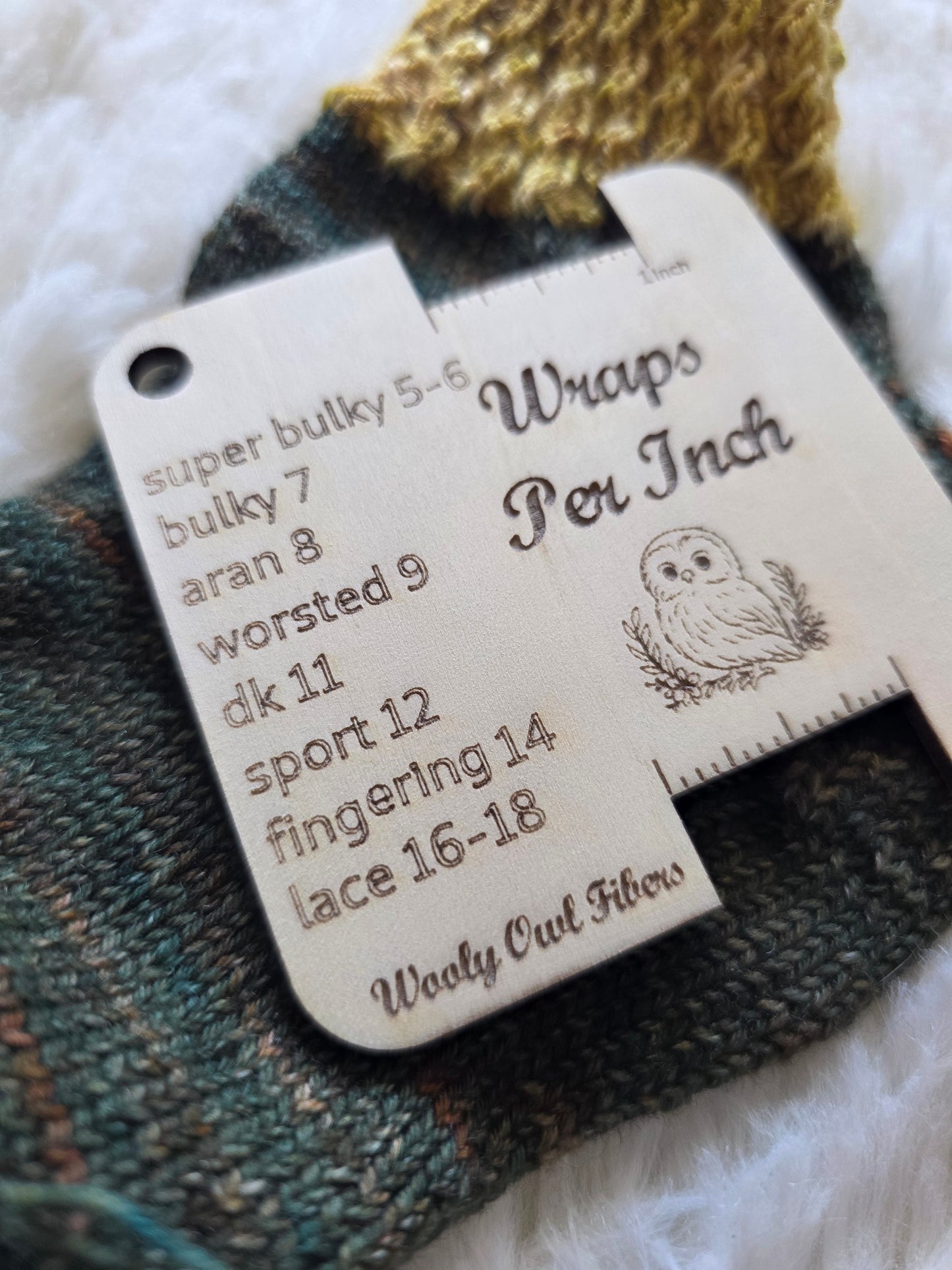 Wraps Per Inch - Knitter's Companion Block Wooly Owl Fibers
