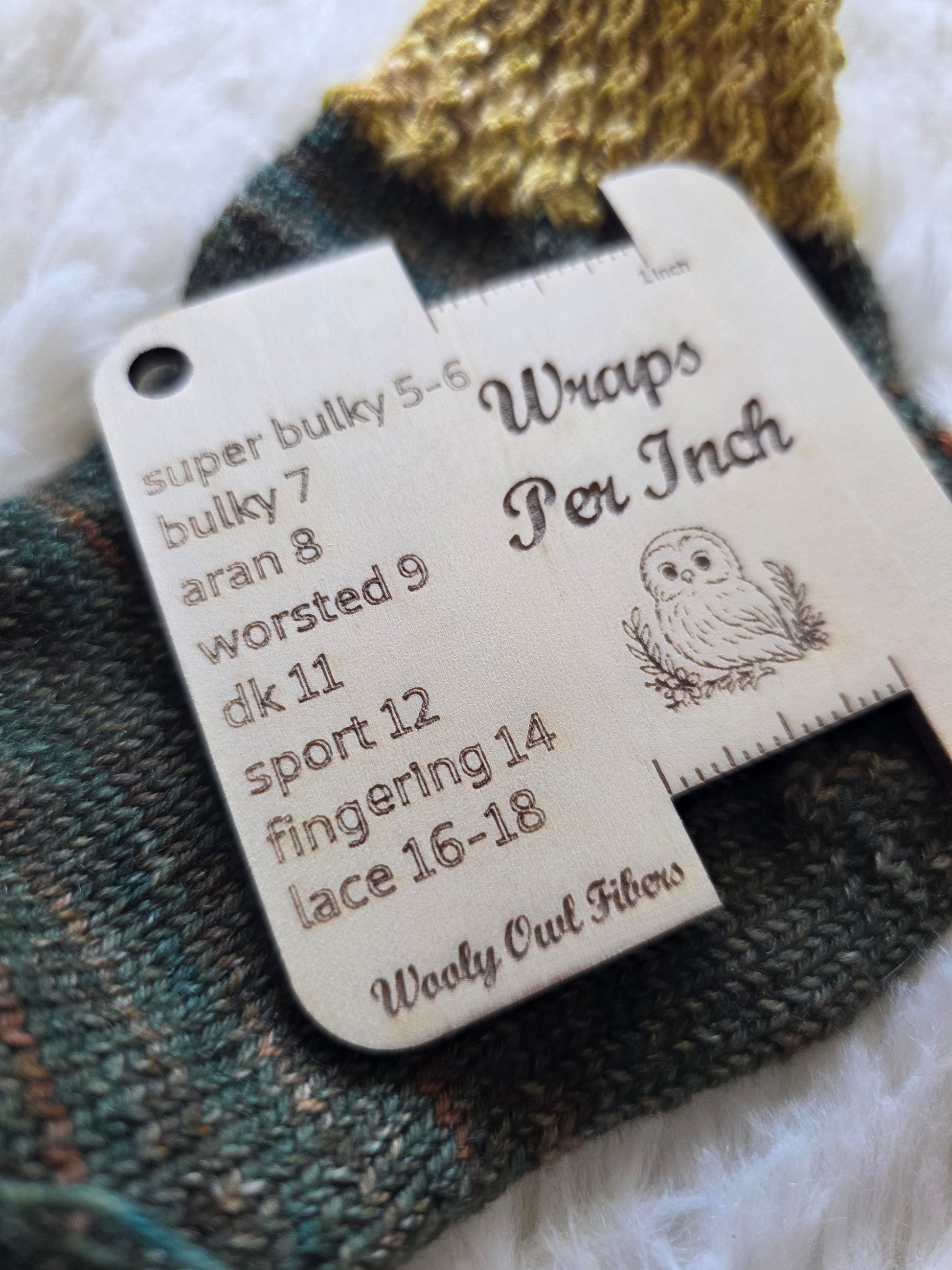 Wraps Per Inch - Knitter's Companion Block Wooly Owl Fibers