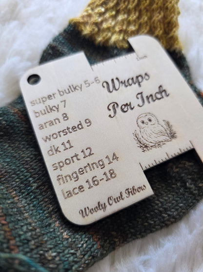 Wraps Per Inch - Knitter's Companion Block Wooly Owl Fibers