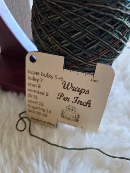 Wraps Per Inch - Knitter's Companion Block Wooly Owl Fibers