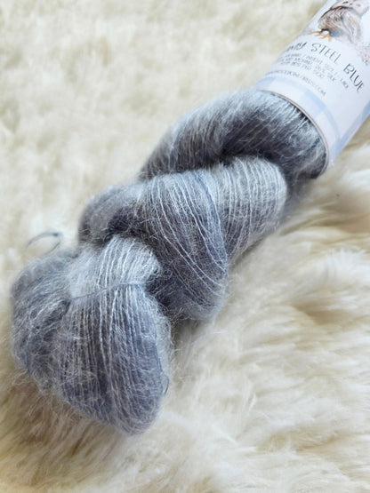 Dreamy Steel Blue Wooly Owl Fibers