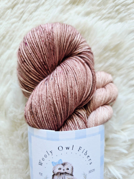 Chocolatey Brown Sock Kit Wooly Owl Fibers