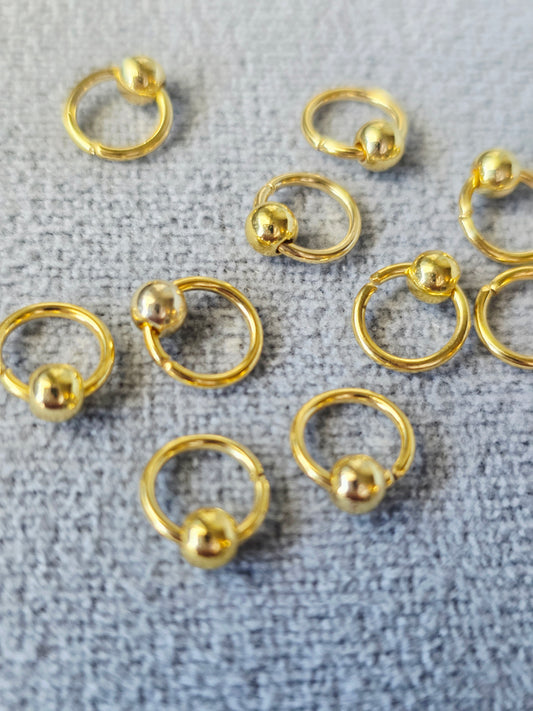 Gold Stitch Markers (set of 10) Wooly Owl Fibers