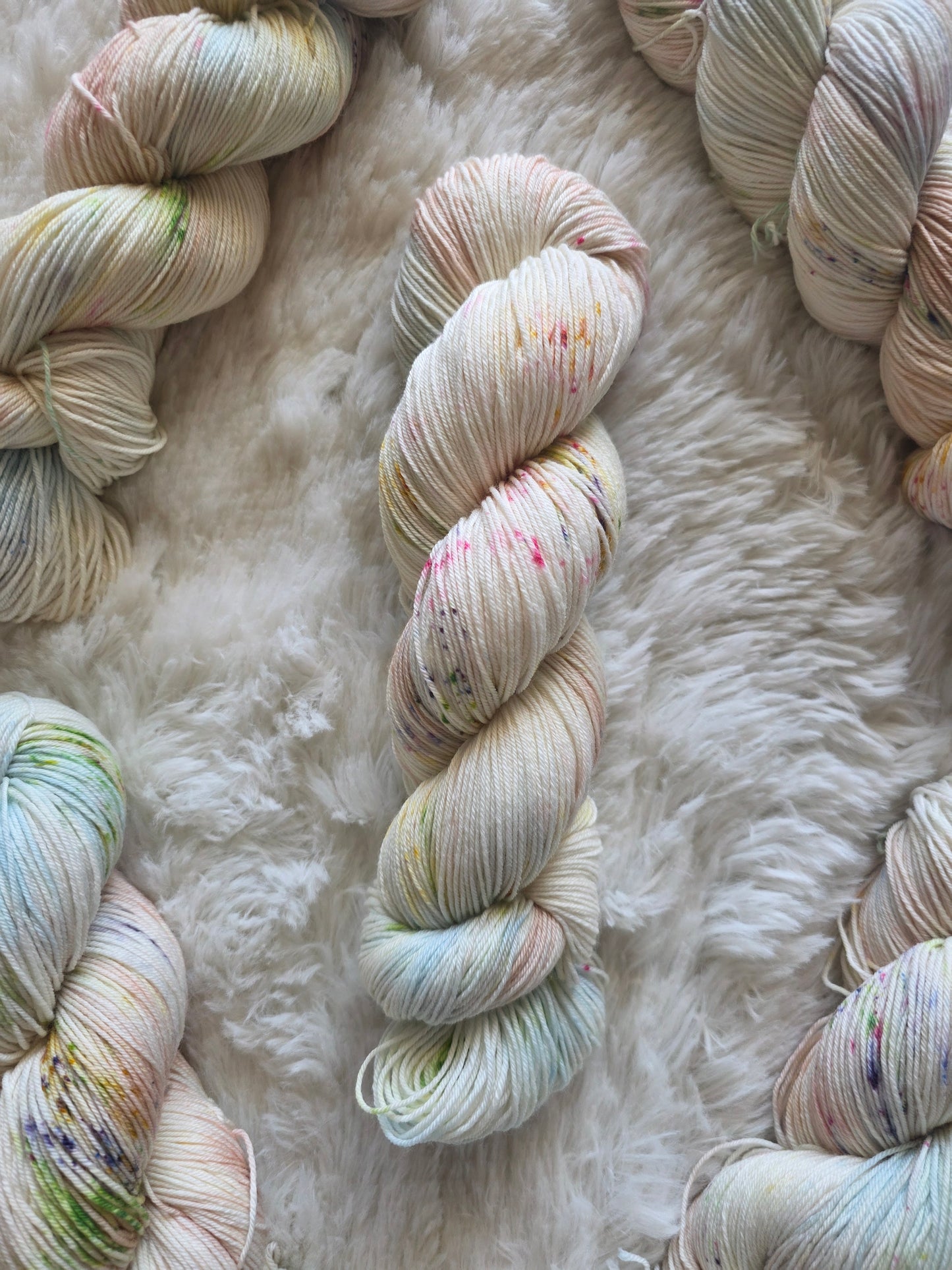 Bunny Among the Flowers Sock Yarn