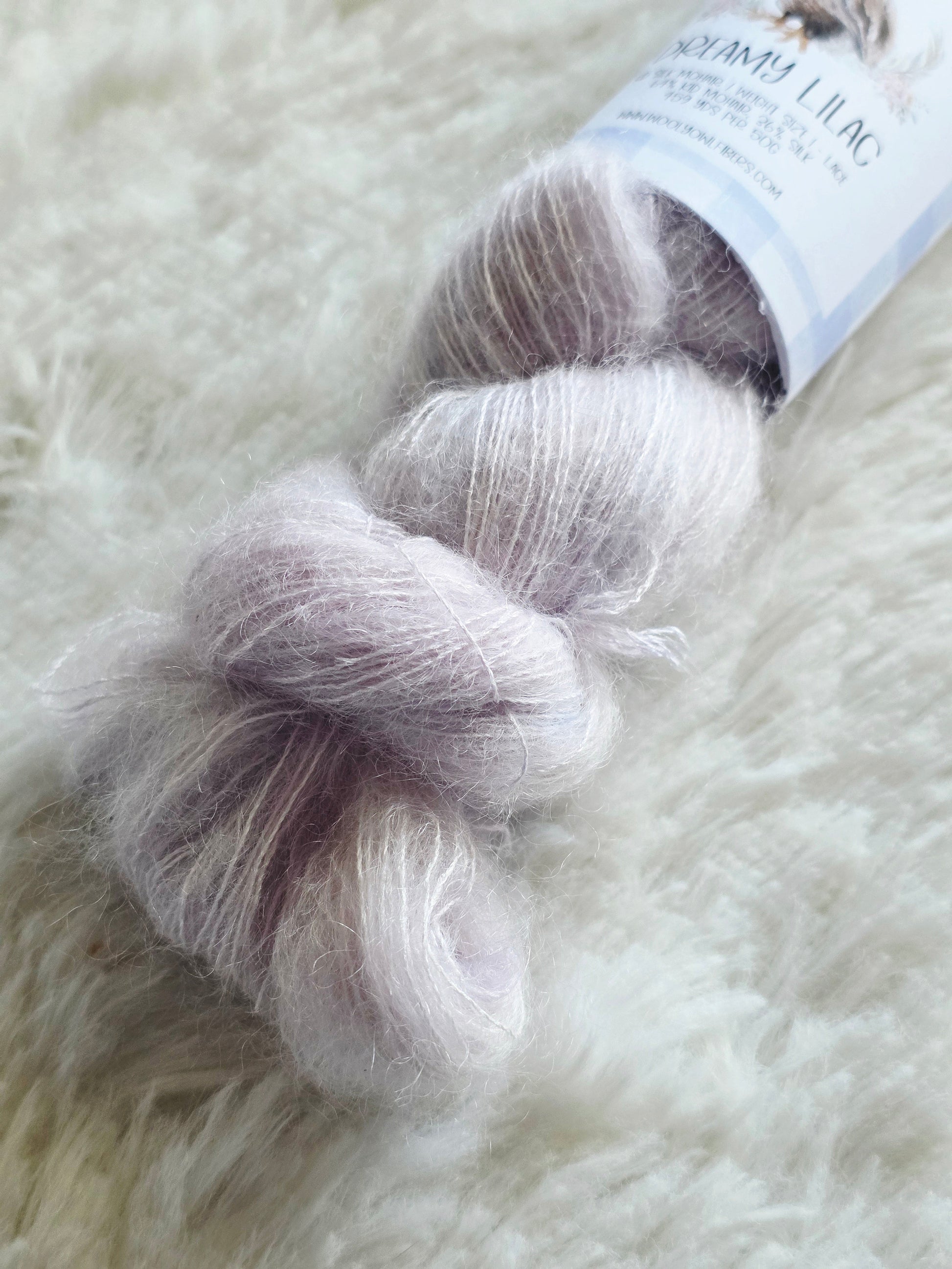 Dreamy Lilac Wooly Owl Fibers