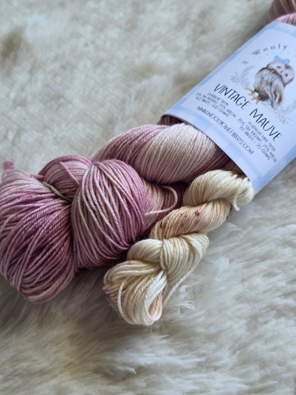 Vintage Mauve Sock Kit Wooly Owl Fibers