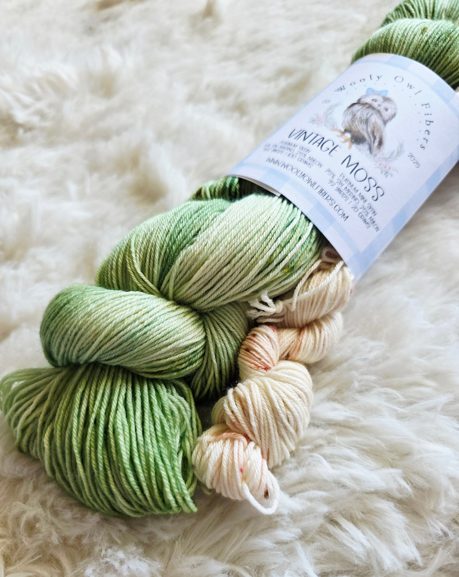 Vintage Moss Sock Kit Wooly Owl Fibers