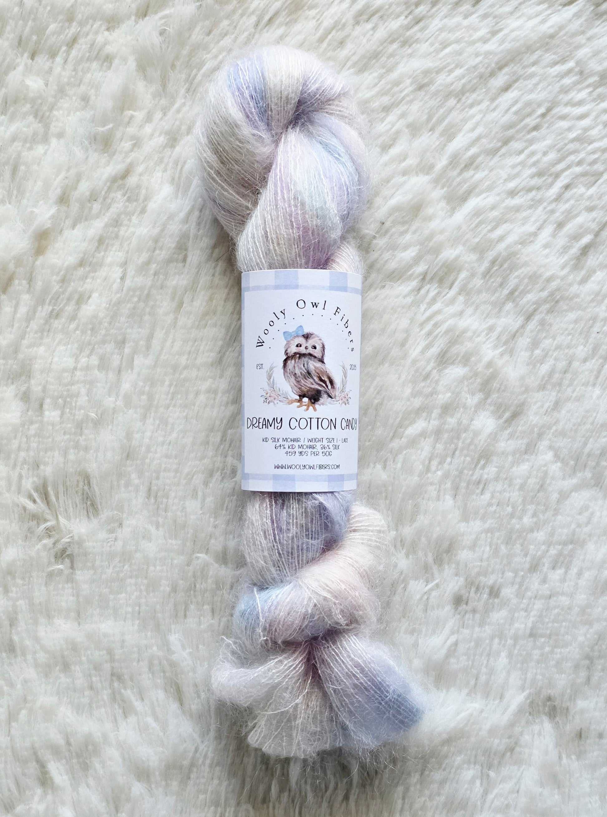 Dreamy Cotton Candy Wooly Owl Fibers