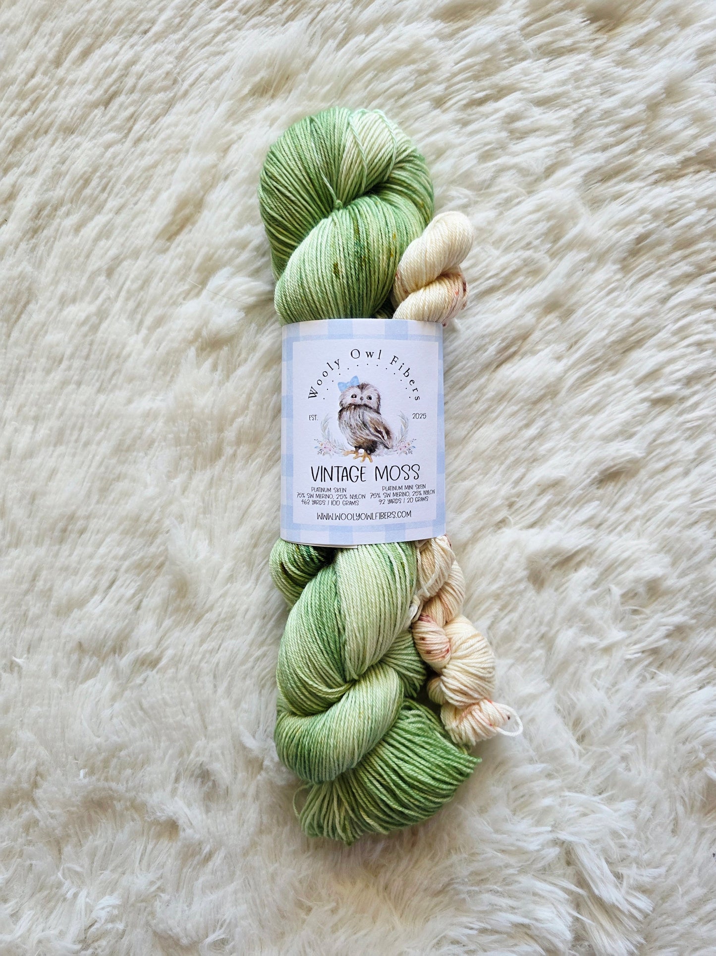 Vintage Moss Sock Kit Wooly Owl Fibers
